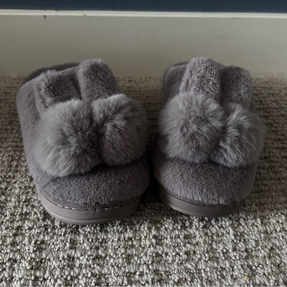 Women Indoor Fluffy Bunny Slippers Light Brown Us Size 6 to 7 Wz Two Rabbit Ears - Picture 3 of 8